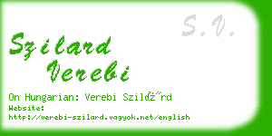 szilard verebi business card